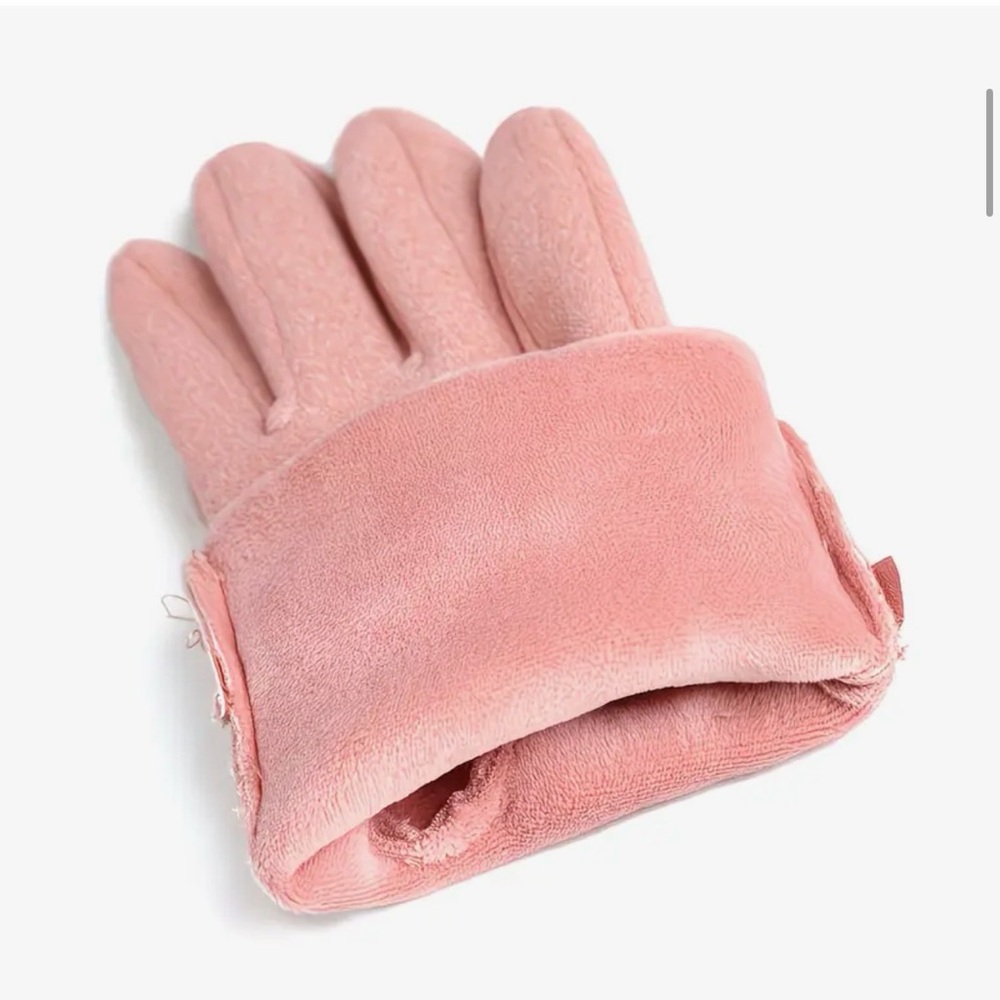 Elegant Gray Women's Touchscreen Winter Gloves with Bow Detail and Plush Lining - Picture 4 of 8